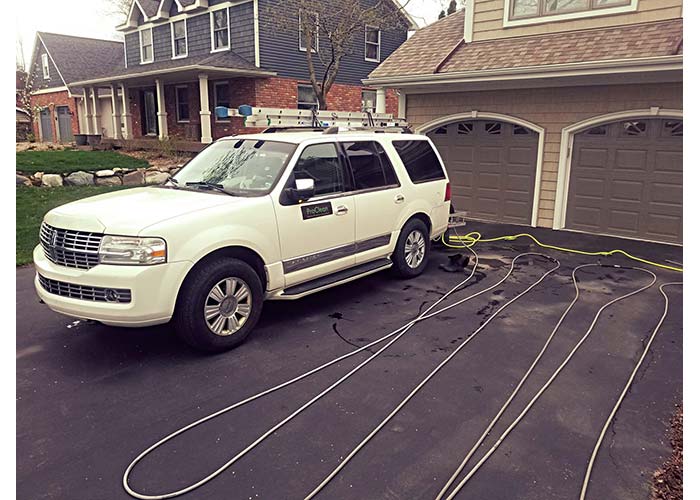 pressure washing a royal oak driveway